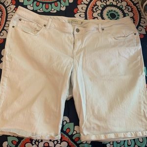 Torrid White Bermuda Shorts